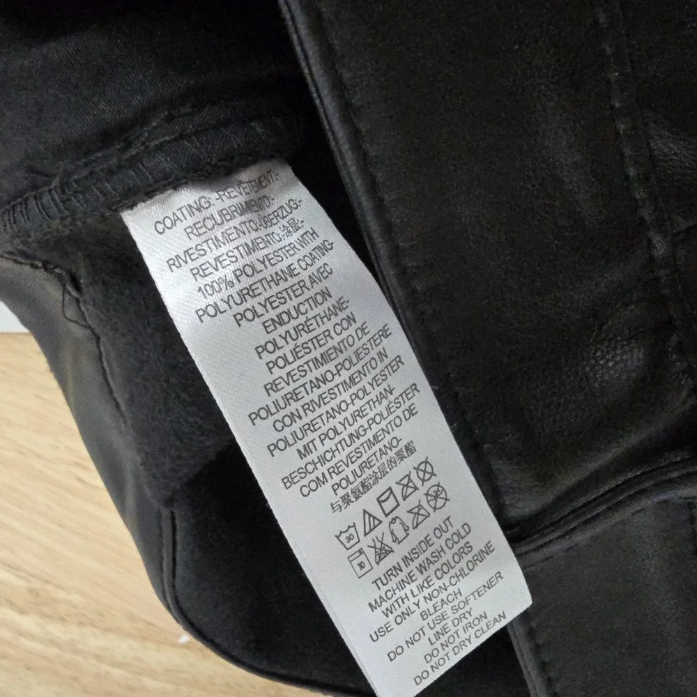 Free People Pants Womens 27 Black‎ Faux Leather Coated Skinny Jeans OB831109